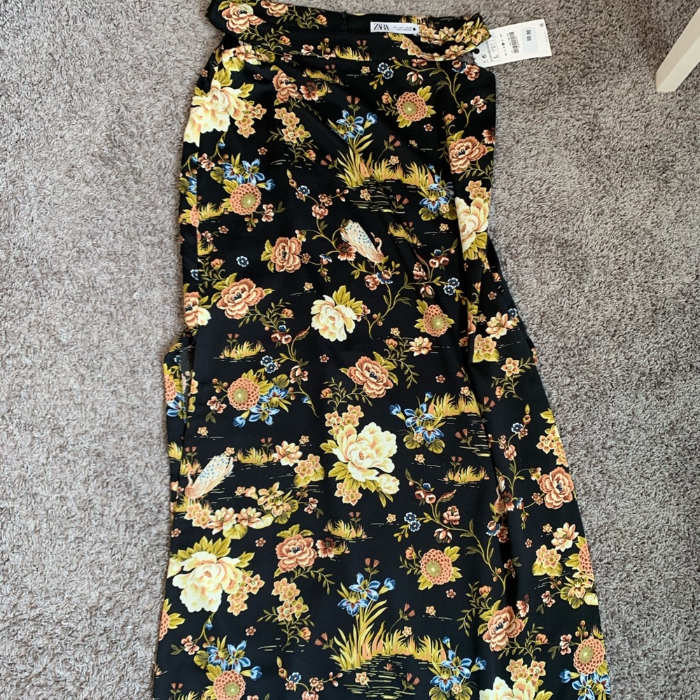 ZARA Floral Maxi Skirt (Matching Set)
